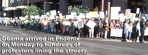 Phoenix greets Obama's visit